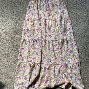 Long Floral Skirt